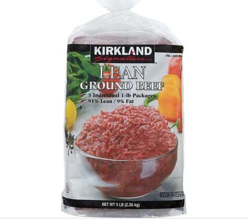 91% lean ground beef 