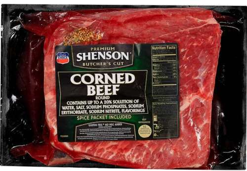 Shenson USDA choice corned beef round