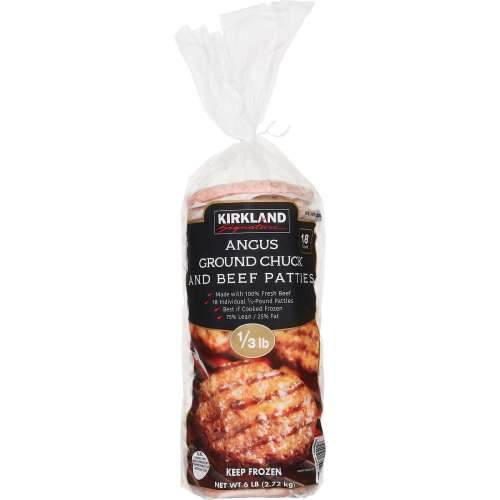 KIRKLAND SIGNATURE 1/3 LB ANGUS CHUCK PATTIES Valdez Market