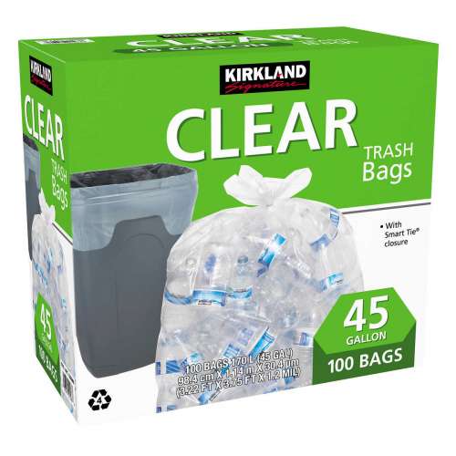 45 GAL CLEAR TRASH BAG
