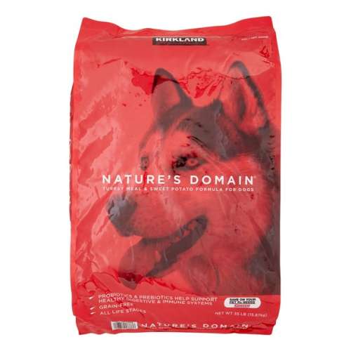 NATURES DOMAIN TURKEY & GRAIN DOG FOOD 35 LB