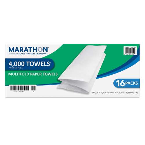 WHITE M-FOLD TOWEL     